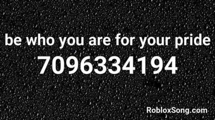 Be who you are for your pride roblox id