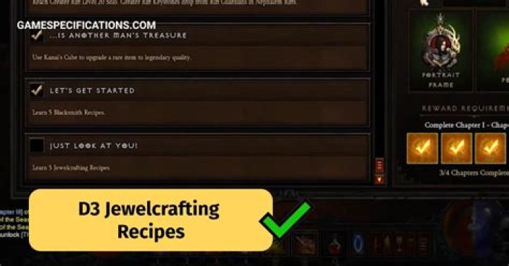 Diablo 3 how to learn jewelcrafting recipes