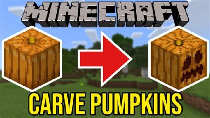 How do i carve a pumpkin in minecraft