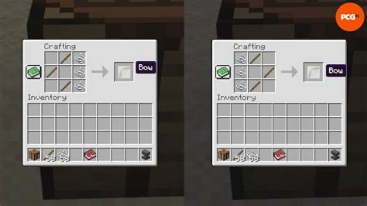 How do u make a bow in minecraft