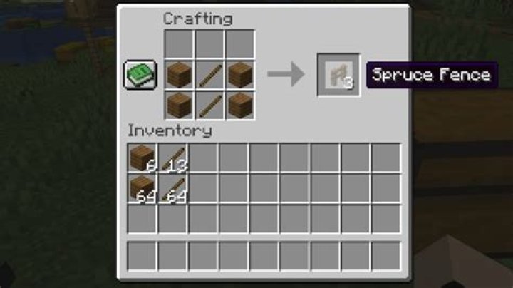 How do you build a fence in minecraft