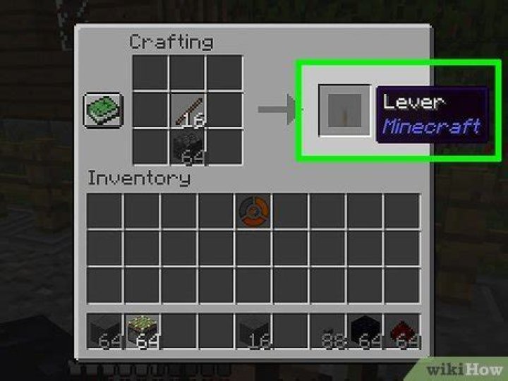 How do you craft a lever in minecraft