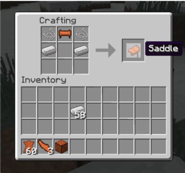How do you craft a saddle in minecraft