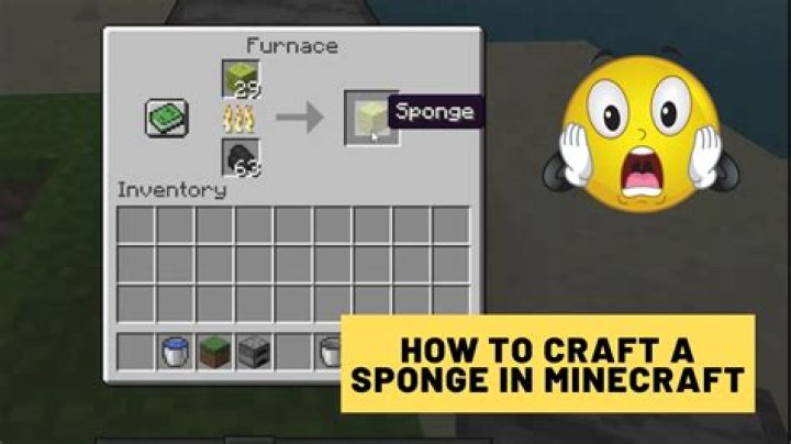 How do you craft a sponge in minecraft