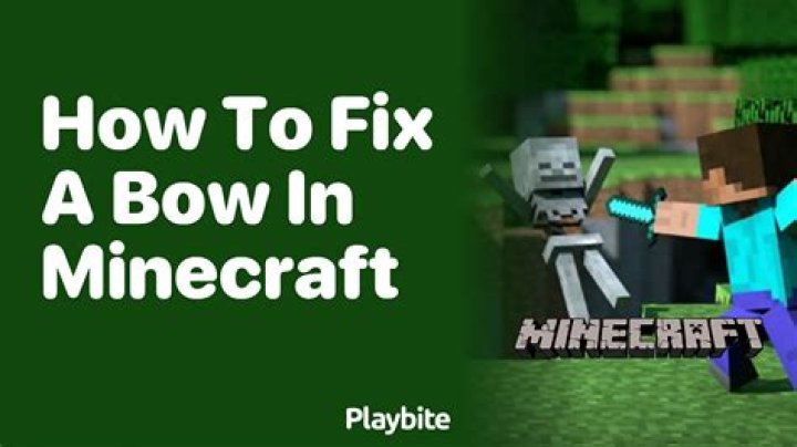 How do you fix a bow in minecraft