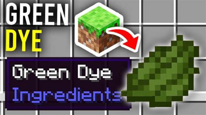 How do you get green dye in minecraft