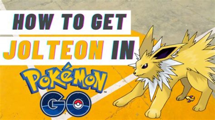 How do you get jolteon in pokemon go