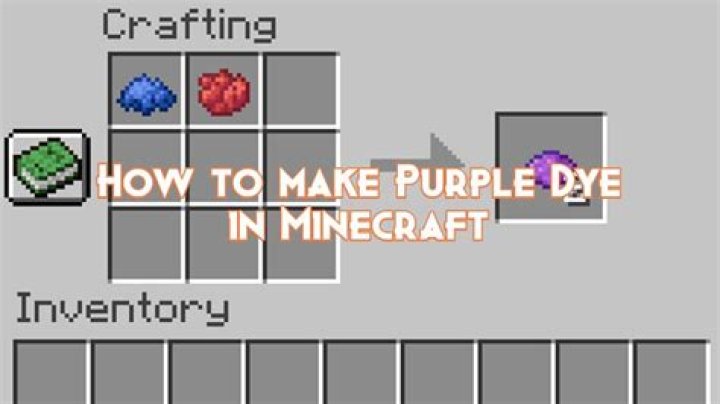 How do you get purple dye in minecraft