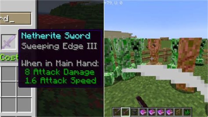 How do you get sweeping edge in minecraft