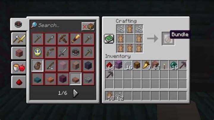 How do you make a bundle in minecraft