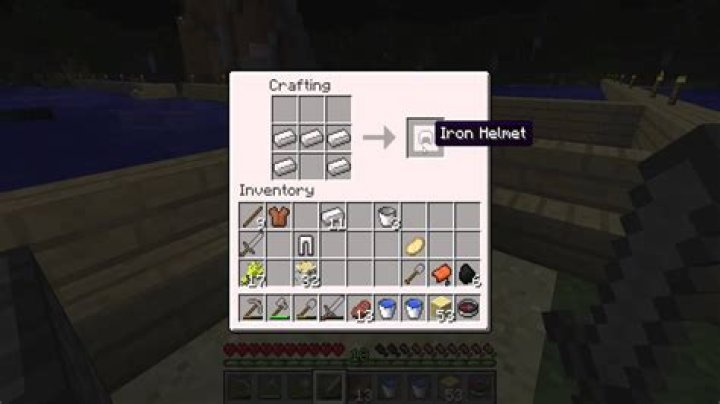How do you make a helmet in minecraft