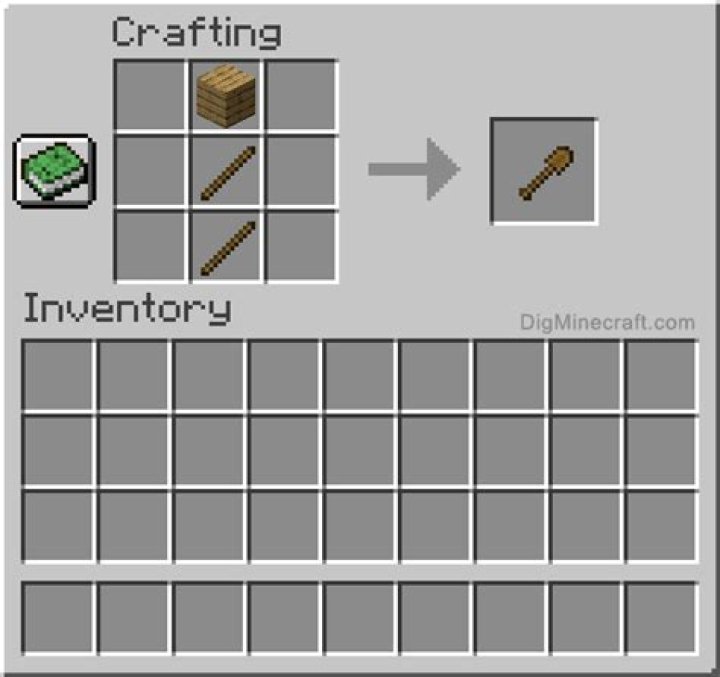 How do you make a shovel in minecraft