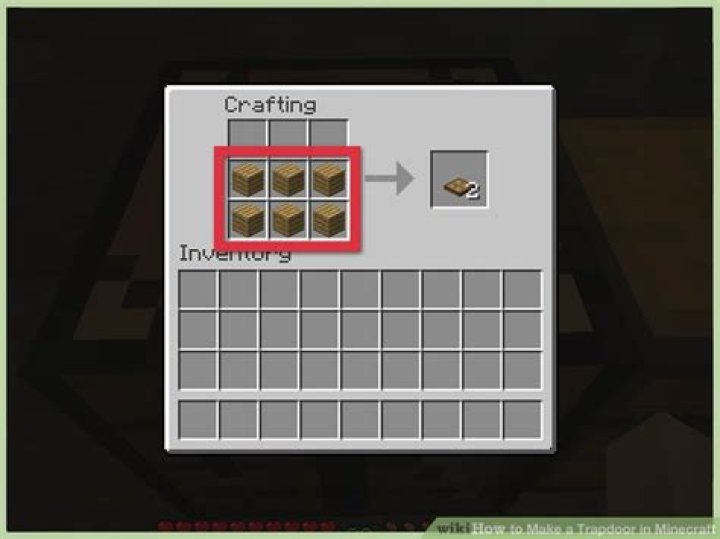 How do you make a trapdoor in minecraft