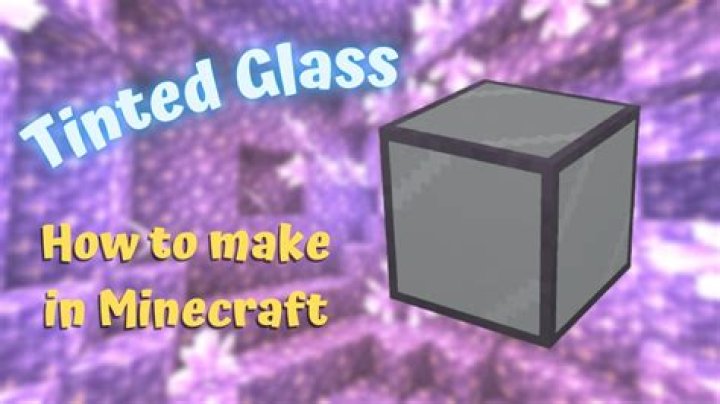 How do you make tinted glass in minecraft