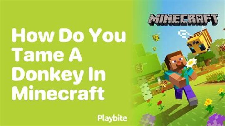 How do you tame a donkey in minecraft