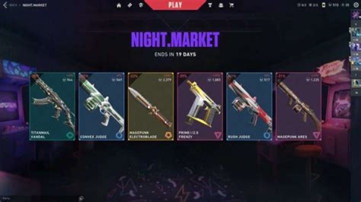 How does the night market work in valorant