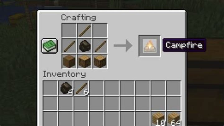 How make campfire minecraft