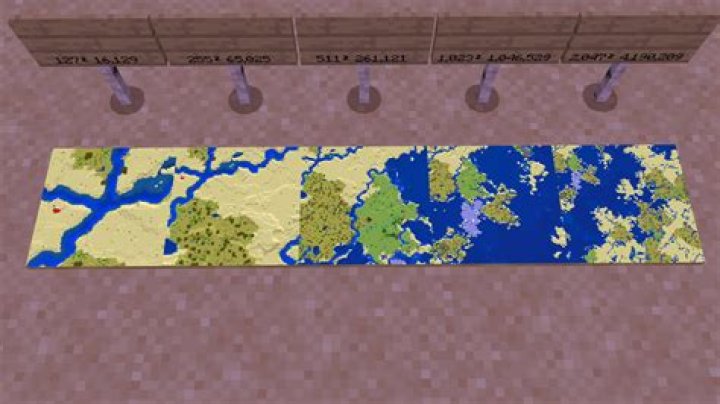 How many blocks are in a minecraft map