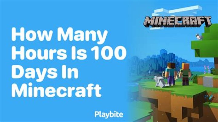 How many hours is 100 days in minecraft