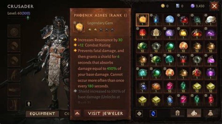 How many legendary gems are there in diablo 3