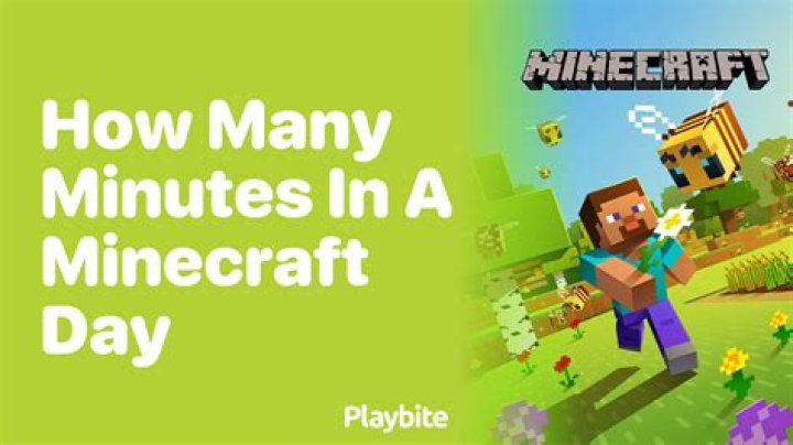How many minutes are in a minecraft day