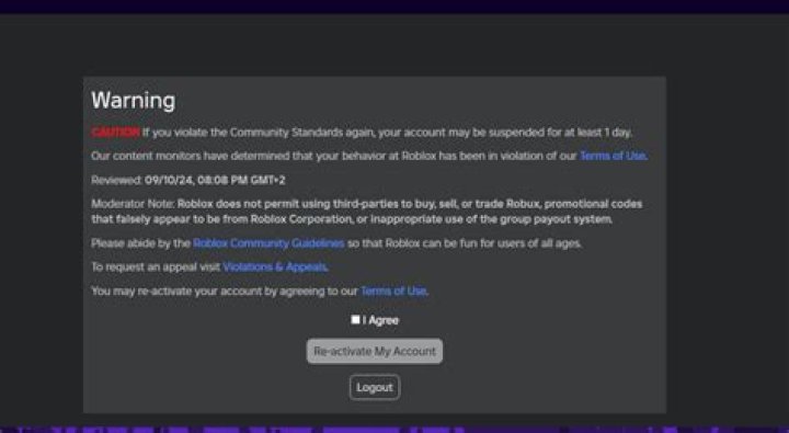 How many warnings before ban roblox