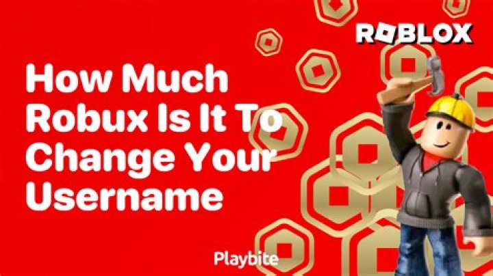 How much does it cost to change your username on roblox