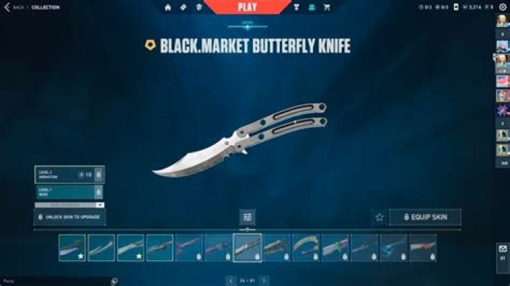 How much is the butterfly knife in valorant