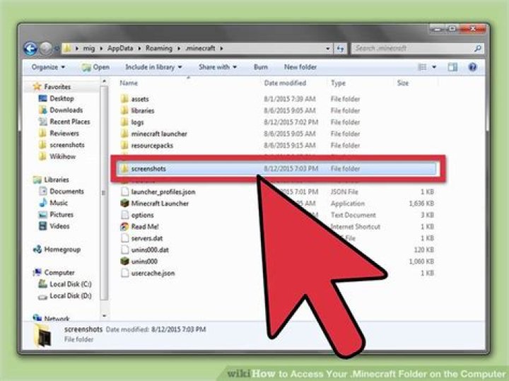 How to access minecraft folder