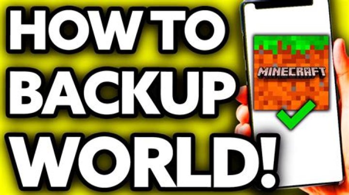 How to backup minecraft world