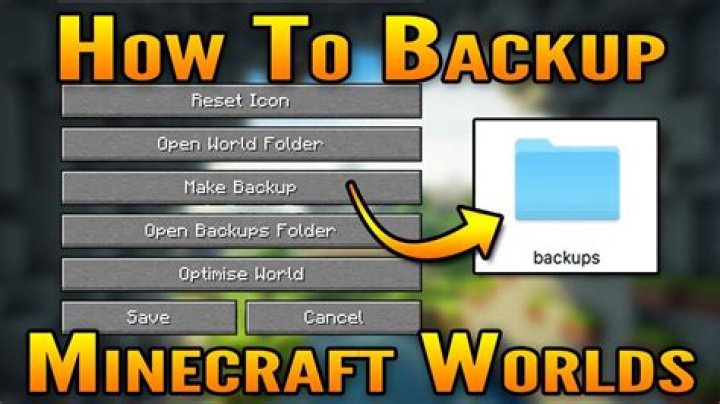 How to backup your minecraft world