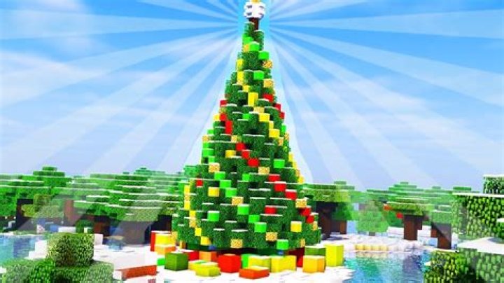 How to build a christmas tree in minecraft