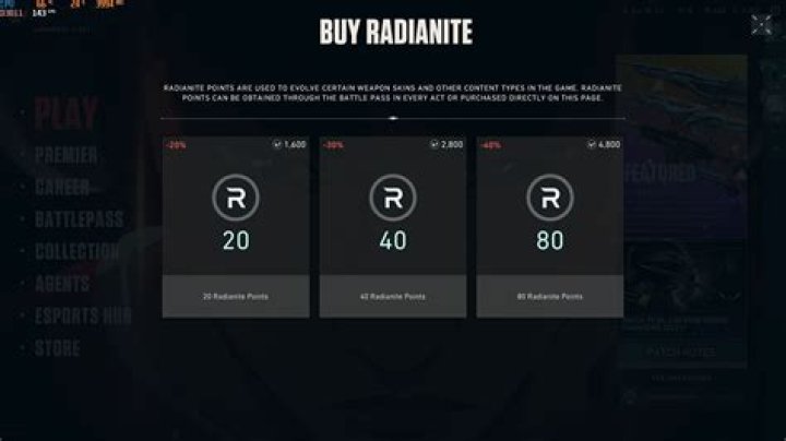 How to buy skins in valorant with radianite points