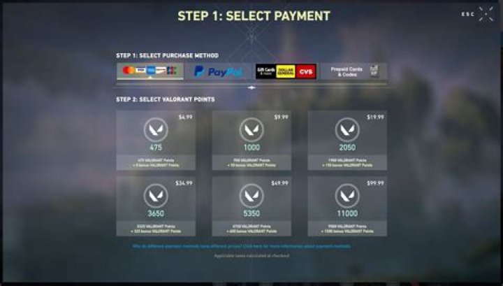How to buy valorant points