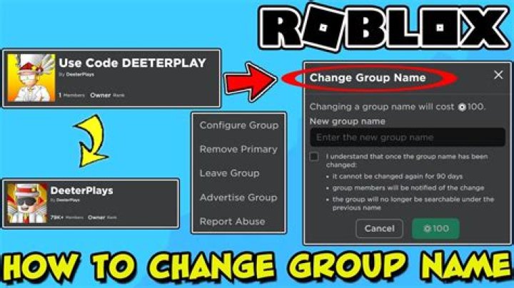 How to change group name in roblox