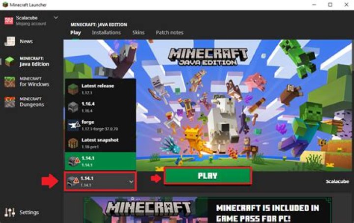 How to change minecraft version