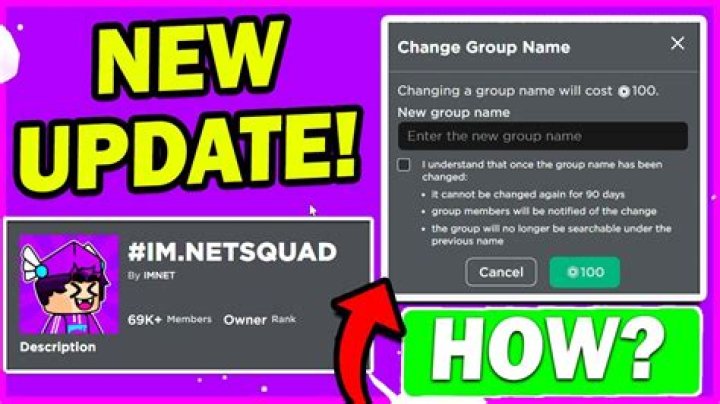 How to change name of roblox group