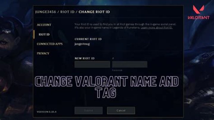 How to change name valorant