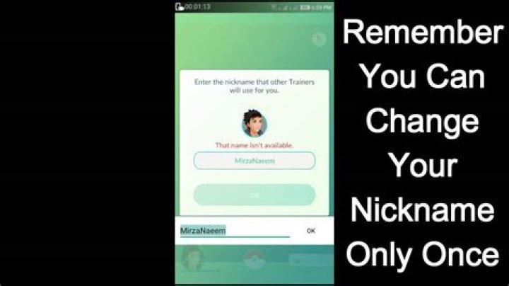 How to change nickname in pokemon go