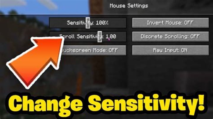How to change sensitivity in minecraft