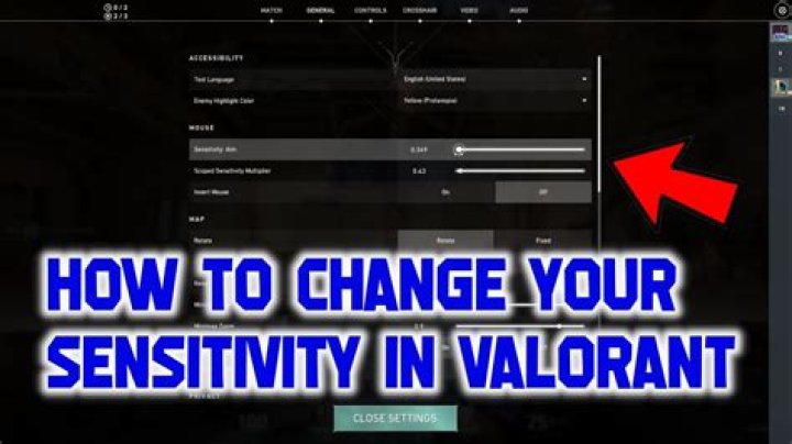 How to change sensitivity on valorant