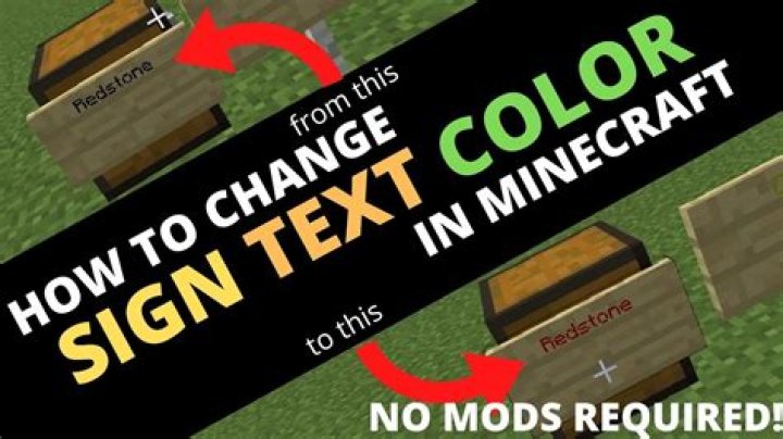 How to change sign color minecraft