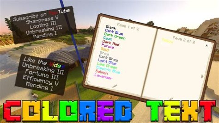 How to change text color minecraft