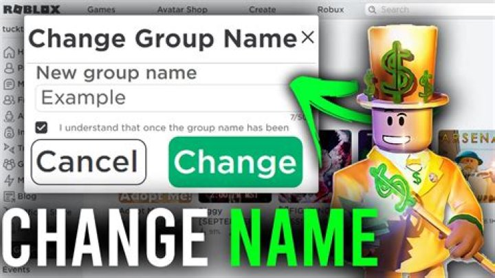 How to change the group name on roblox