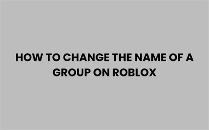 How to change the name of a group on roblox