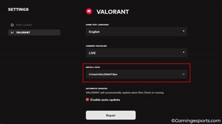 How to change valorant install location