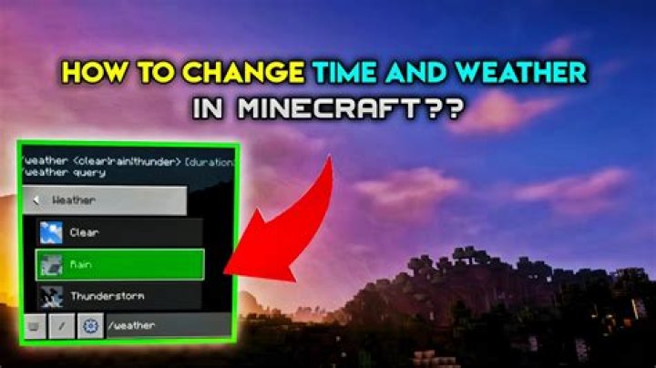 How to change weather in minecraft