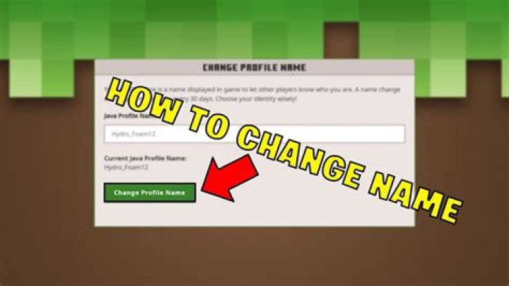 How to change your name in minecraft java