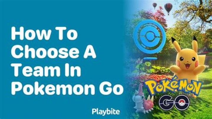 How to choose a team in pokemon go