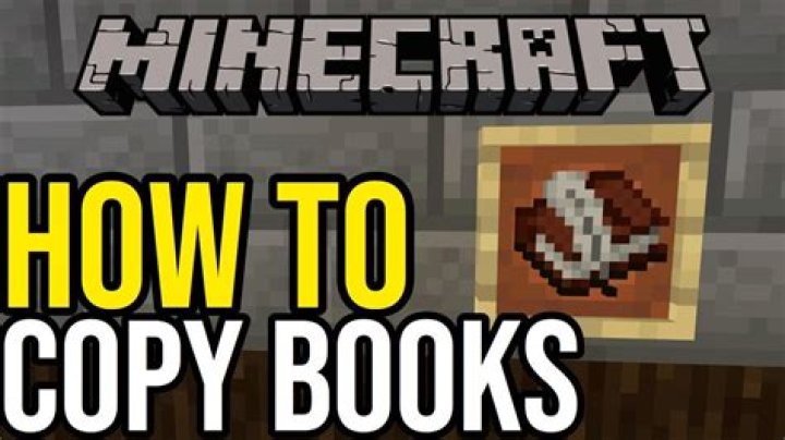 How to copy books in minecraft
